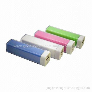 Lipstick shape power bank, ABS material shell, 5V/800mAh output